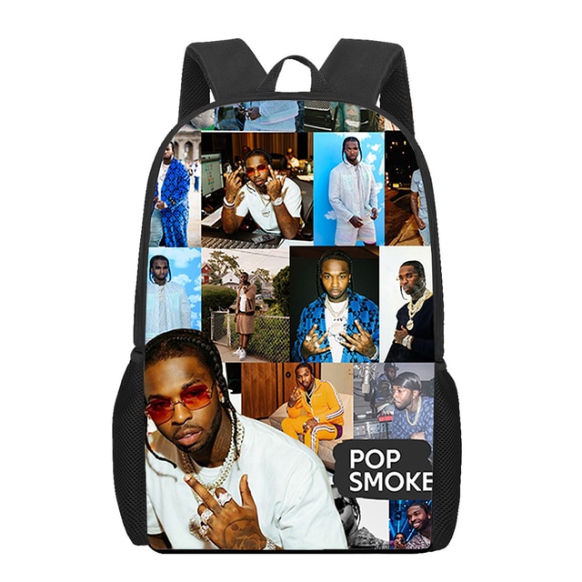 Pop Smoke Rapper Kids School Bags 3D Book Bag Men 16 Inch Backpack For Teen Boys 9 1.jpg 640x640 9 1 - Pop Smoke Merch