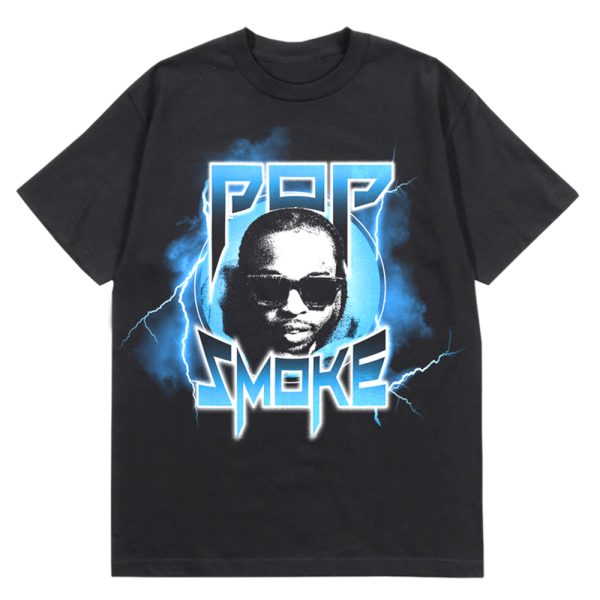 thunder t shirt 1 1 - Pop Smoke Merch